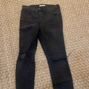 Madewell 9” High-Rise Skinny in Black Size 28